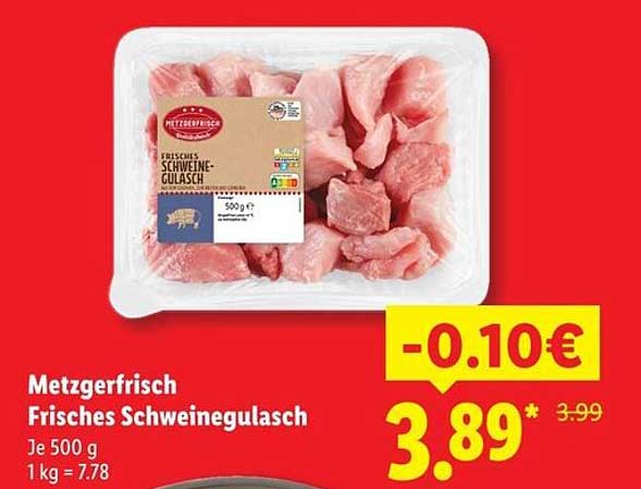 Metzgerfrisch Frisches Schweinegulasch