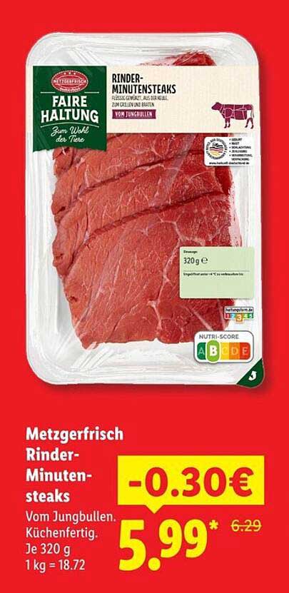 Metzgerfrisch Rinder-Minutensteaks