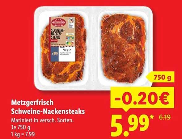Metzgerfrisch Schweine-Nackensteaks
