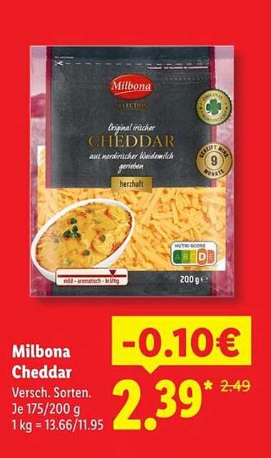 Milbona Cheddar Versch. Sorten