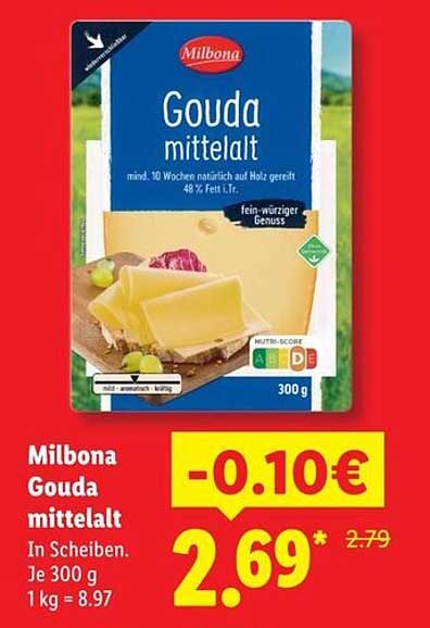 Milbona Gouda mittelalt