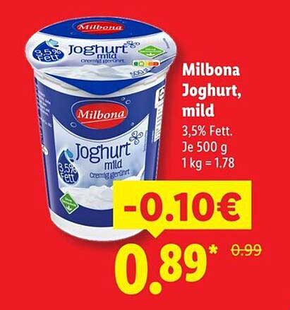 Milbona Joghurt, mild