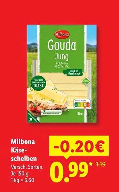 Milbona Käse scheiben