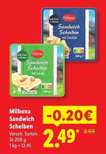 Milbona Sandwich Scheiben