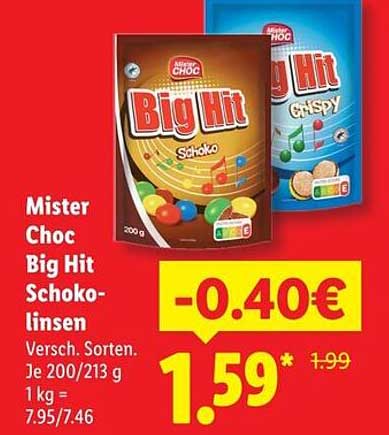 Mister Choc Big Hit Schokolinsen