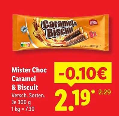 Mister Choc Caramel & Biscuit