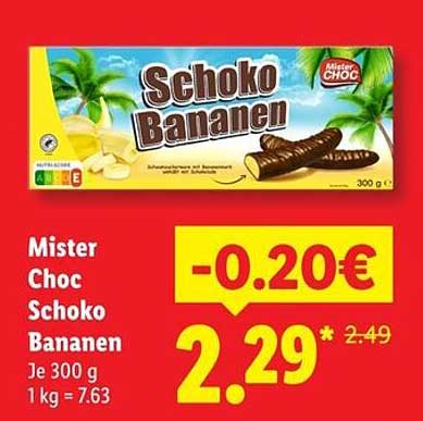 Mister Choc Schoko Bananen