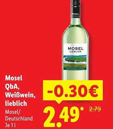 Mosel QbA, Weißwein, lieblich