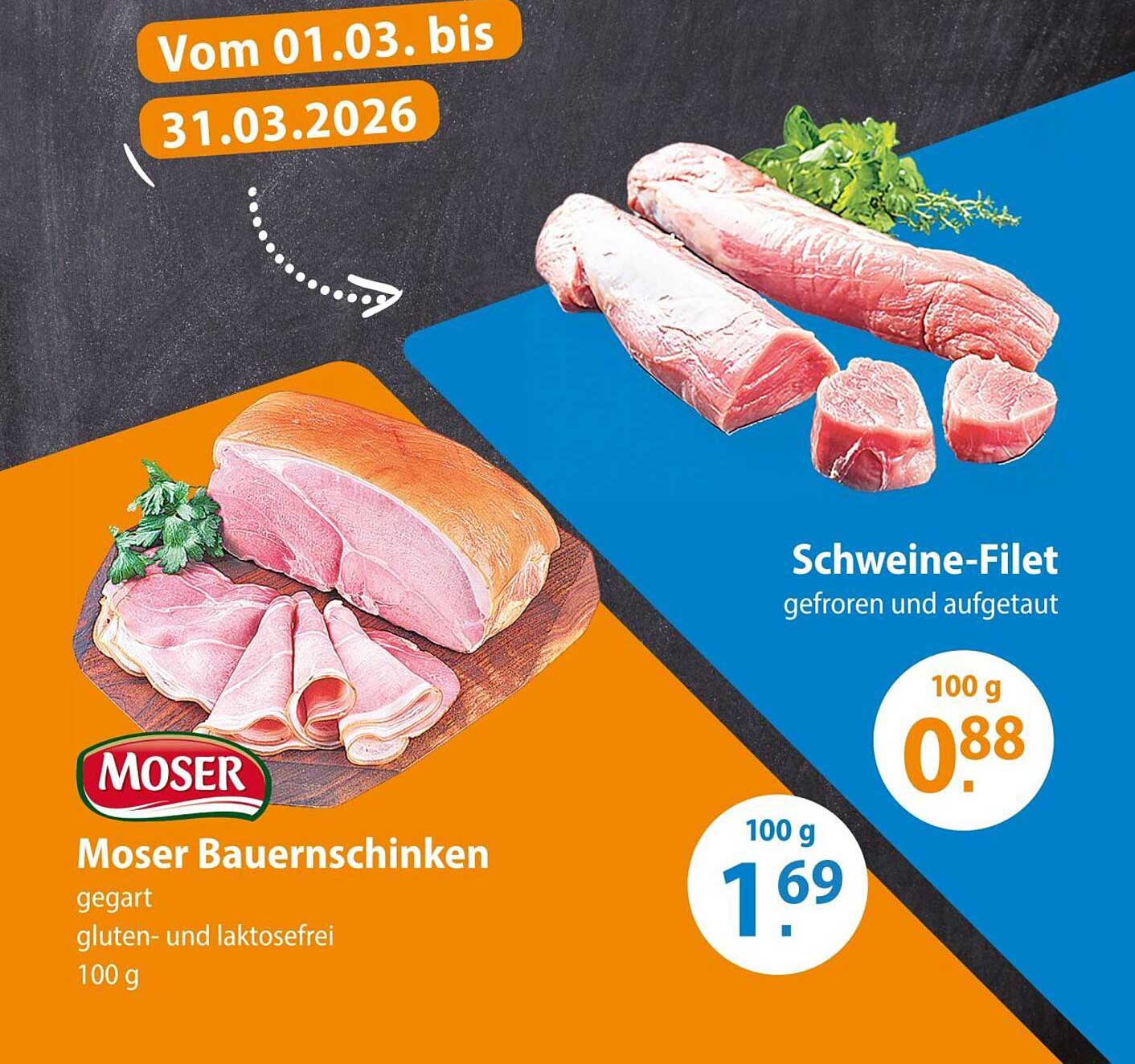 Moser Bauernschinken gegart gluten- und laktosefrei 100 g