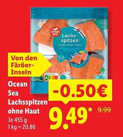 Ocean Sea Lachsspitzen ohne Haut