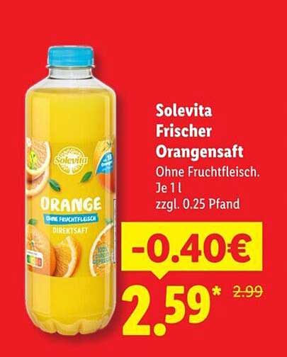 Solevita Frischer Orangensaft