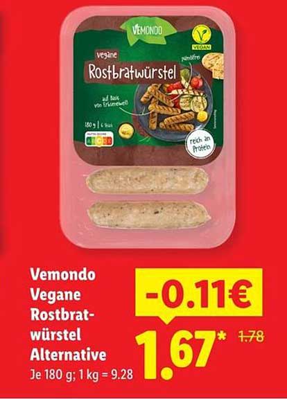Vemondo Vegane Rostbratwürstel Alternative