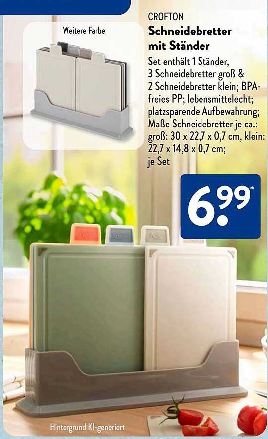 CROFTON Schneidebretter mit Ständer