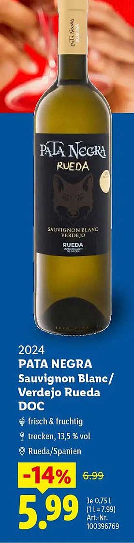 PATA NEGRA Sauvignon Blanc/Verdejo Rueda DOC