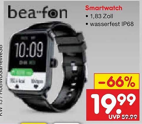 Smartwatch 1,83 Zoll wasserfest IP68