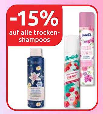 15% Rabatt auf alle Trockenshampoos