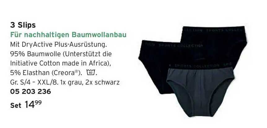 3 Slips für nachhaltigen Baumwollanbau