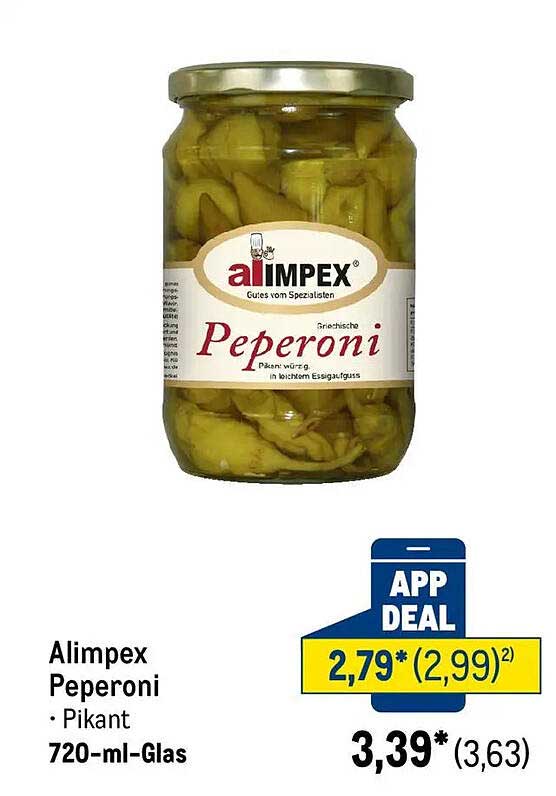 Alimpex Peperoni - Pikant im 720-ml-Glas