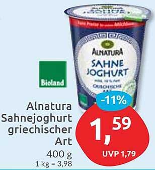 Alnatura Sahnejoghurt griechischer Art 400 g