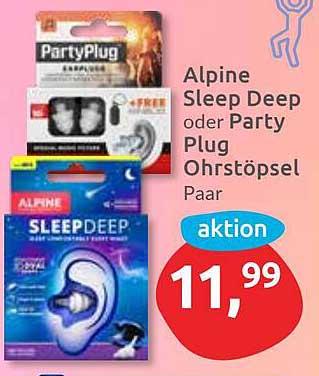 Alpine Sleep Deep oder Party Plug Ohrstöpsel Paar