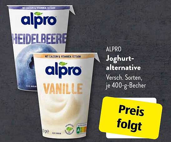 ALPRO Joghurt-Alternative, Verschiedene Sorten, je 400-g-Becher