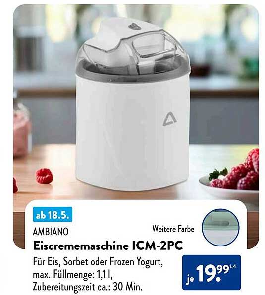 AMBIANO Eismaschine ICM-2PC