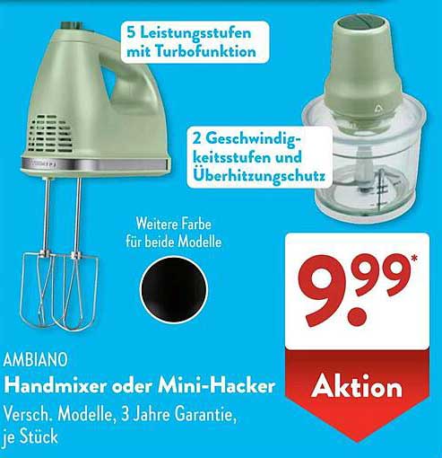 AMBIANO Handmixer oder Mini-Hacker