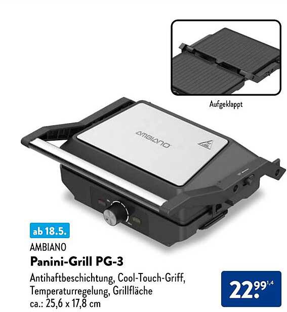 AMBIANO Panini-Grill PG-3