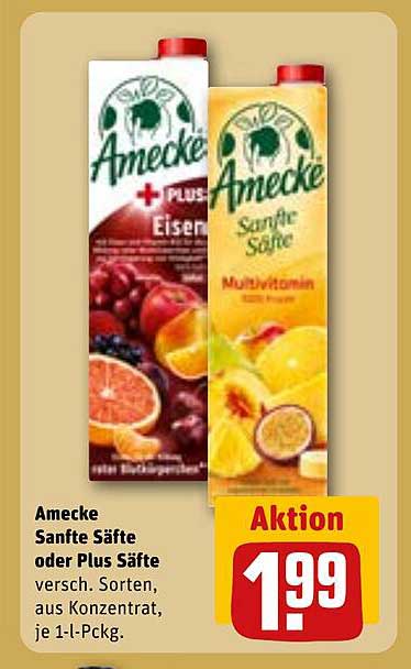 Amecke Sanfte Säfte oder Plus Säfte - verschiedene Sorten, je 1-l-Pckg.