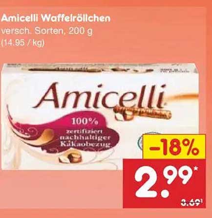 Amicelli Waffelröllchen, 200 g