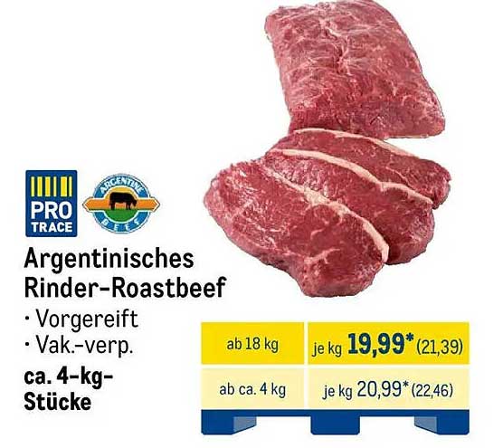 Argentinisches Rinder-Roastbeef - Vorgereift und vakumverpackt