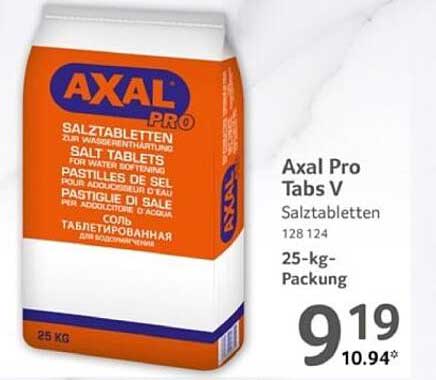 Axal Pro Tabs V Salztabletten 25-kg-Packung