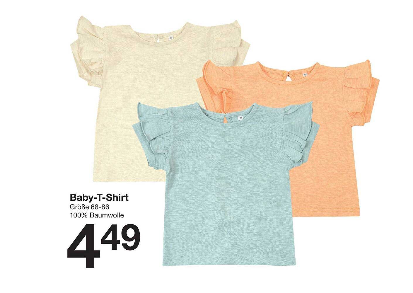 Baby-T-Shirt Größe 68-86 100% Baumwolle