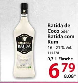 Batida de Coco oder Batida com Rum 0,7 l-Flasche