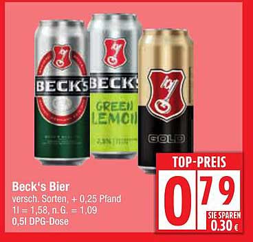 Beck's Bier - Verschiedene Sorten zum Top-Preis