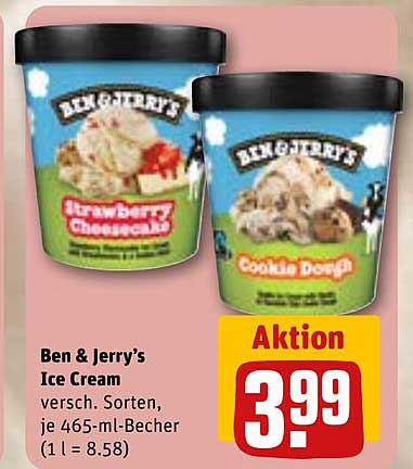 Ben & Jerry's Ice Cream - verschiedene Sorten
