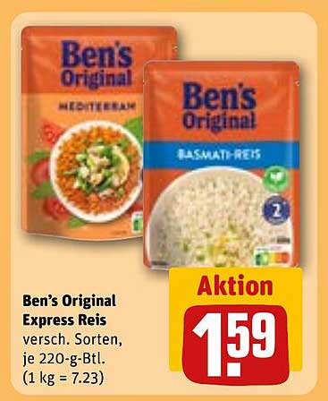 Ben's Original Express Reis - Verschiedene Sorten