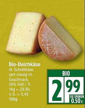 Bio-Deichkäse - dt. Schnittkäse, zart-nussig im Geschmack