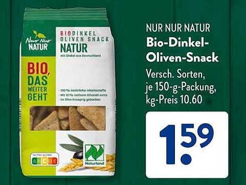 Bio-Dinkel-Oliven-Snack