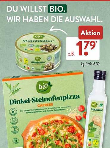 BIO Dinkel-Steinofenpizza Caprese