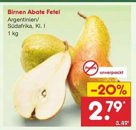 Birnen Abate Fetel 1 kg