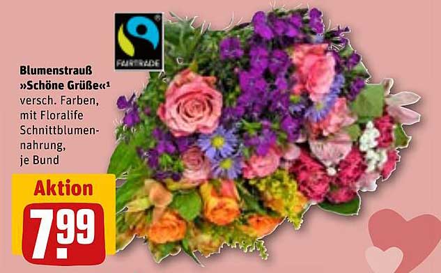 Blumenstrauß »Schöne Grüße« - vielfältige Farben, mit Floralife Schnittblumen-nahrung, je Bund