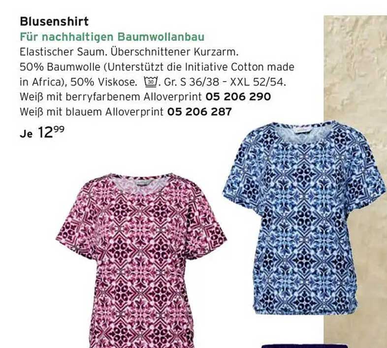 Blusenshirt für nachhaltigen Baumwollanbau