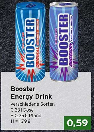 Booster Energy Drink - verschiedene Sorten