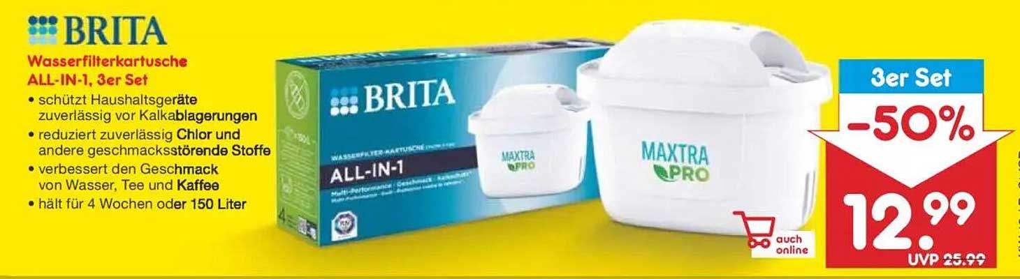 BRITA Wasserfilterkartusche ALL-IN-1, 3er Set