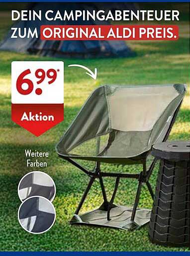 Campingstuhl – Dein Campingabenteuer zum Original Aldi Preis