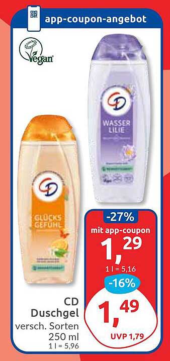 CD Duschgel verschiedene Sorten 250 ml