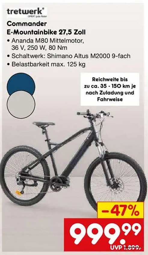 Commander E-Mountainbike 27,5 Zoll