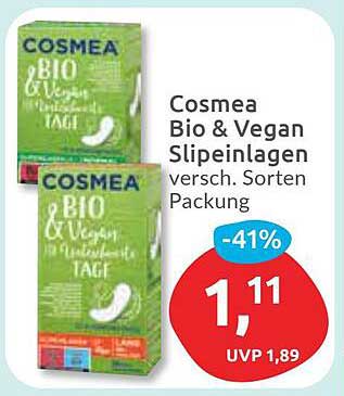 Cosmea Bio & Vegan Slipeinlagen versch. Sorten