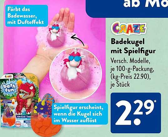 CRAZE Badekugel mit Spielfigur